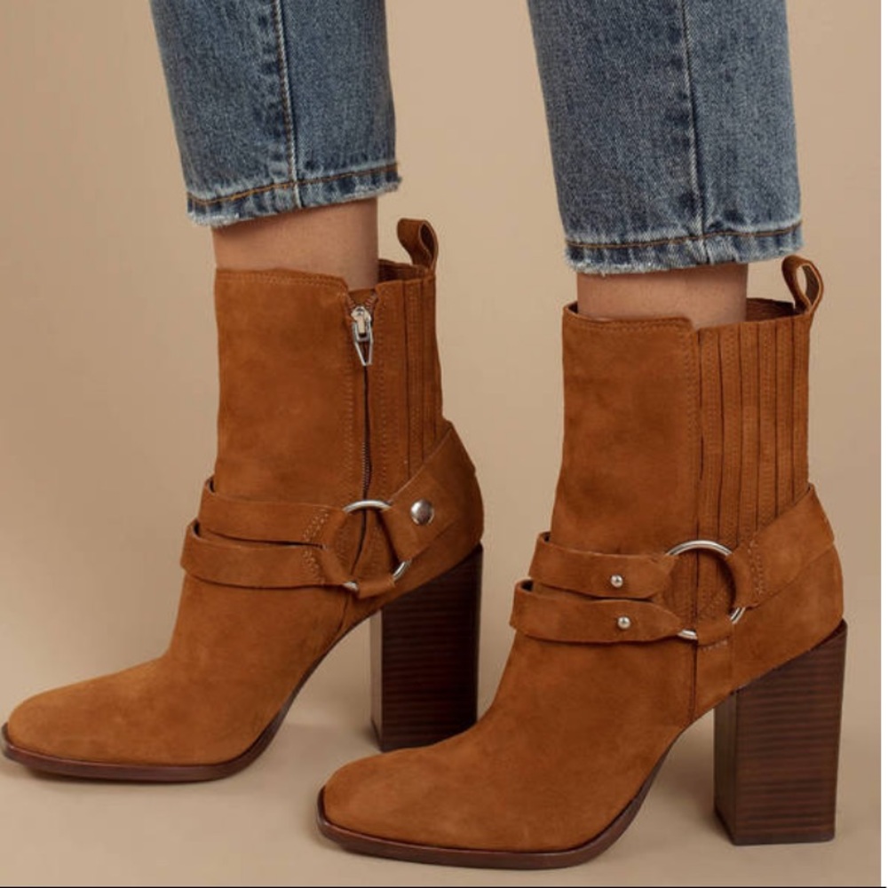 DOLCE VITA ISARA CHESTNUT SUEDE BOOT